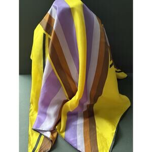 Vtg. Scarf Square Geometric 30” Color Block Career Multi-functional Art Deco MCM